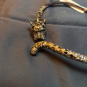 Betsey Johnson Black Panther choker